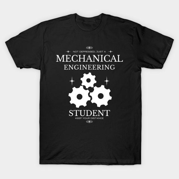 Mechanical Engineering Student - Black Version - Engineers T-Shirt by Millusti